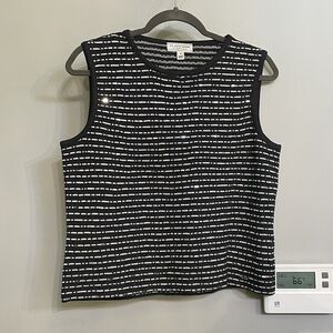 St. John Sport Wool Blend Textured Sleeveless Pullover Womens‎ Small EUC